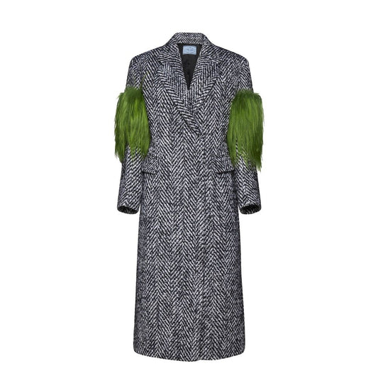 Prada Gray Wool Coat Prada