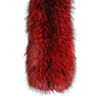 Dolce & Gabbana Red Fox Fur Neck Wrap Warmer Winter Scarf