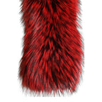 Dolce & Gabbana Red Fox Fur Neck Wrap Warmer Winter Scarf