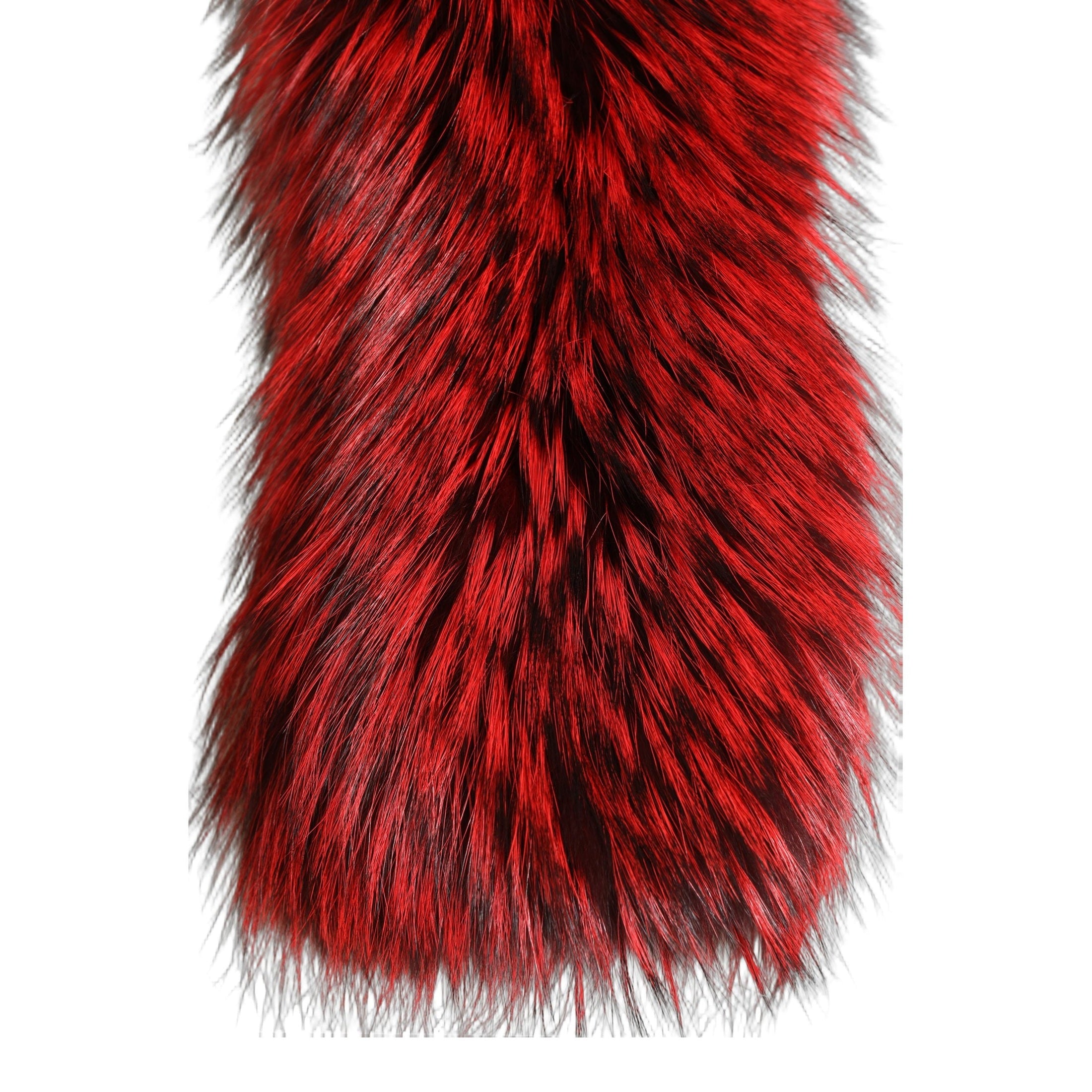 Dolce & Gabbana Red Fox Fur Neck Wrap Warmer Winter Scarf
