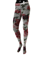 Dolce & Gabbana White Nylon Floral Print Tights Stockings Socks