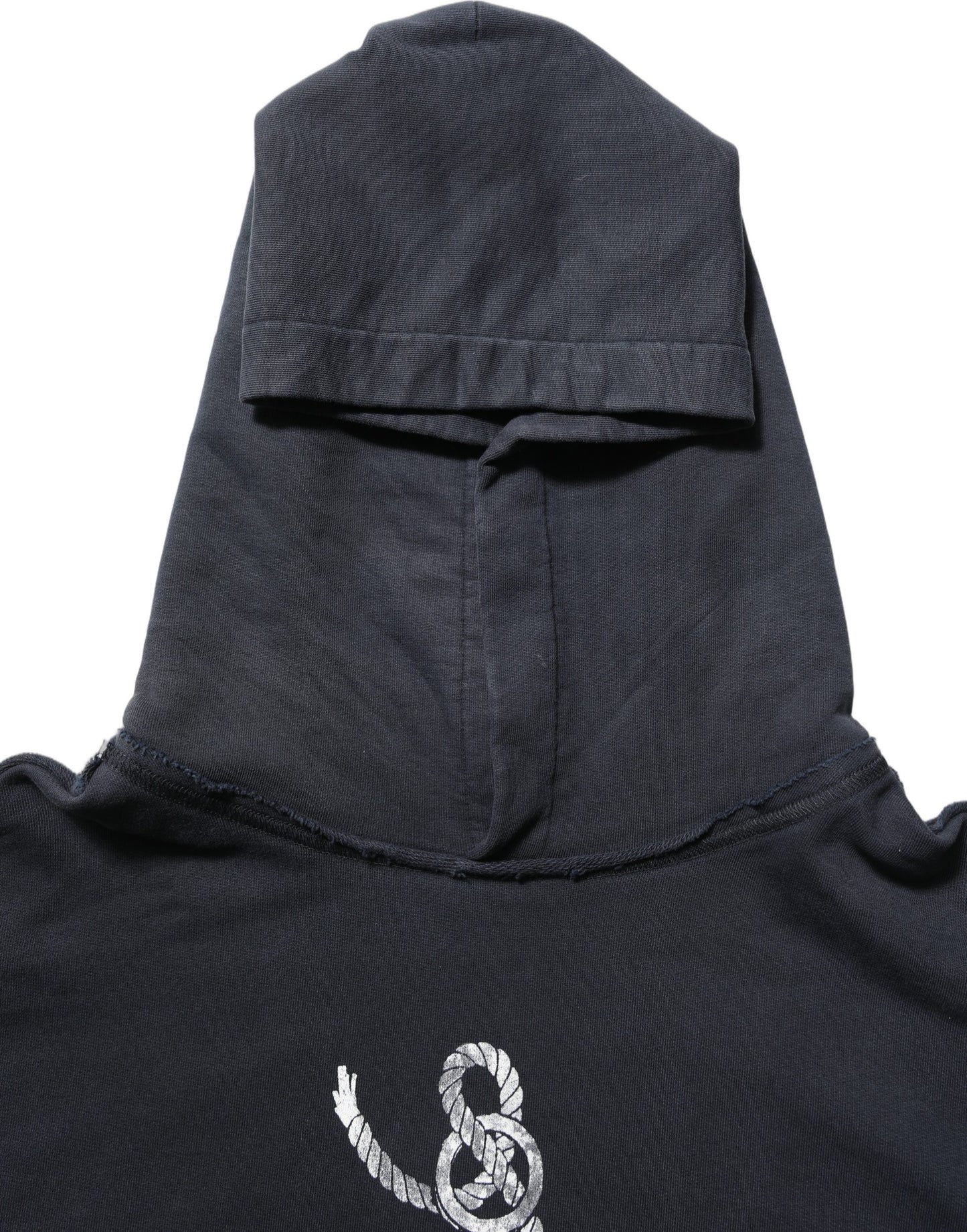 Dolce & Gabbana Black Anchor Print Hooded Sweatshirt Sweater Dolce & Gabbana