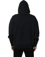 Dolce & Gabbana Black Anchor Print Hooded Sweatshirt Sweater