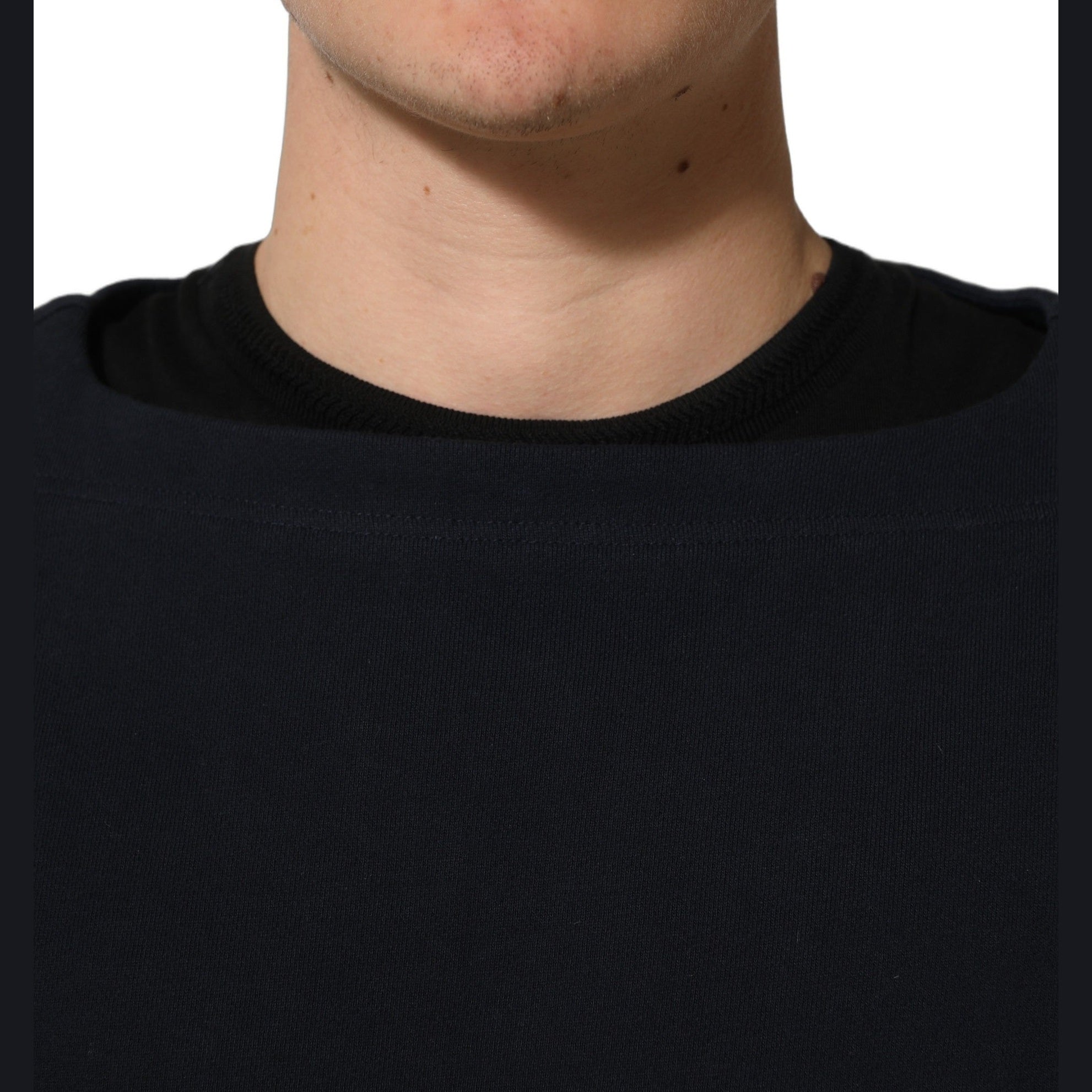 Dolce & Gabbana Dark Blue Logo Cotton Sweatshirt Sweater