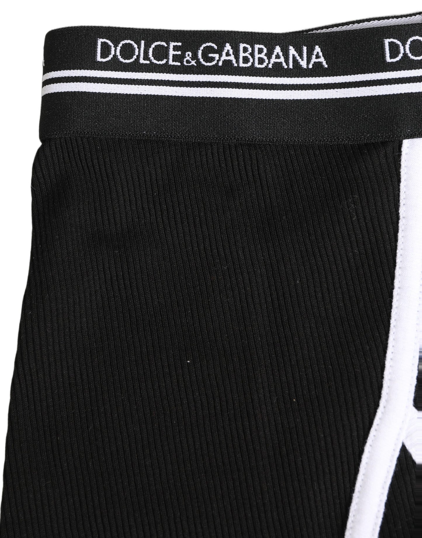 Dolce & Gabbana Black White Logo Waistband Coulotte Panty Underwear Dolce & Gabbana
