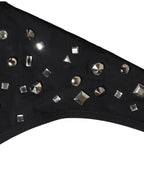 Dolce & Gabbana Black Embellished Cutout Bandeau One Piece Swimwear