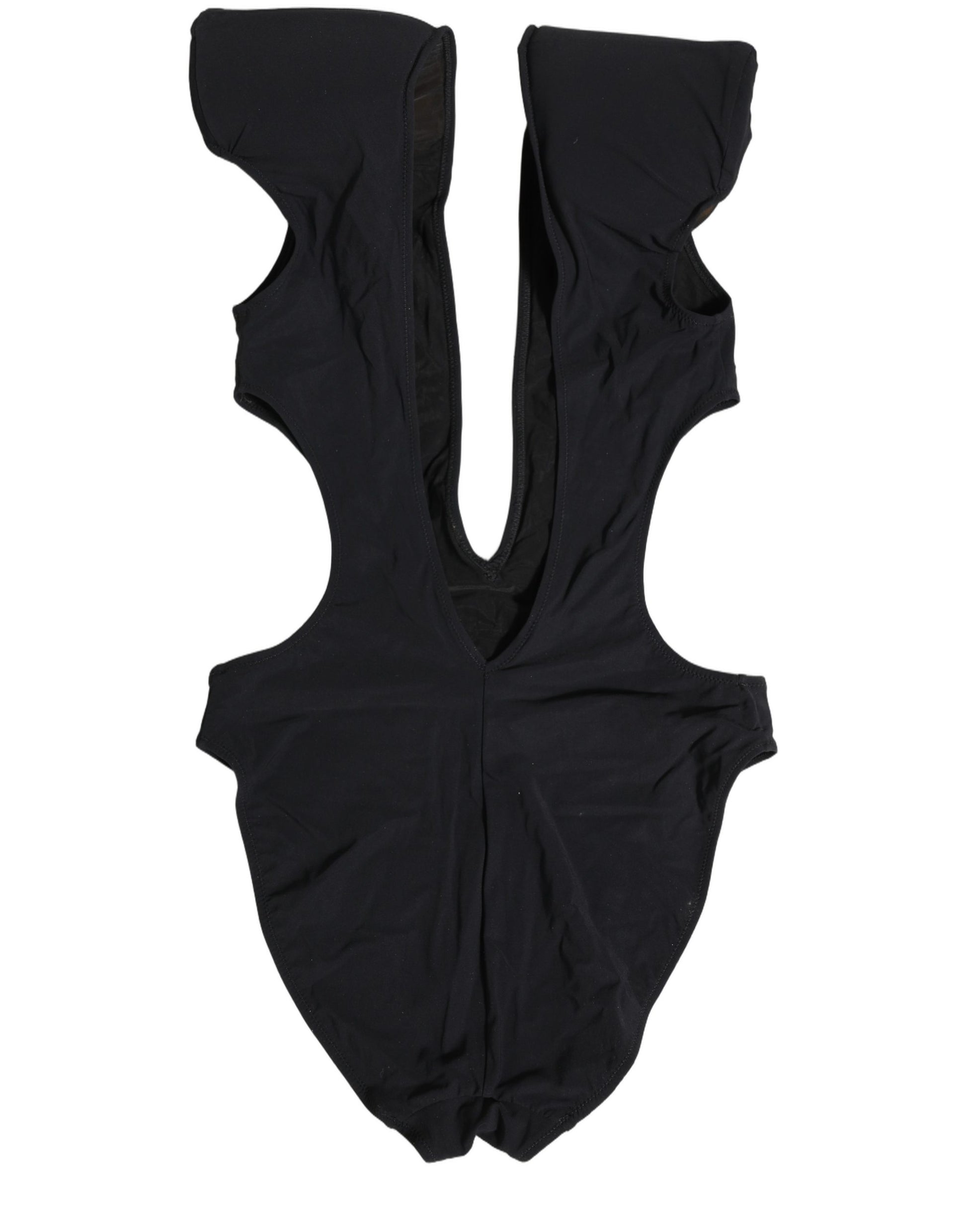 Dolce & Gabbana Black Logo Embellished Cutout One Piece Swimwear Dolce & Gabbana