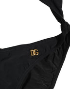 Dolce & Gabbana Black Cutout Logo One Piece Swimsuit Swimwear