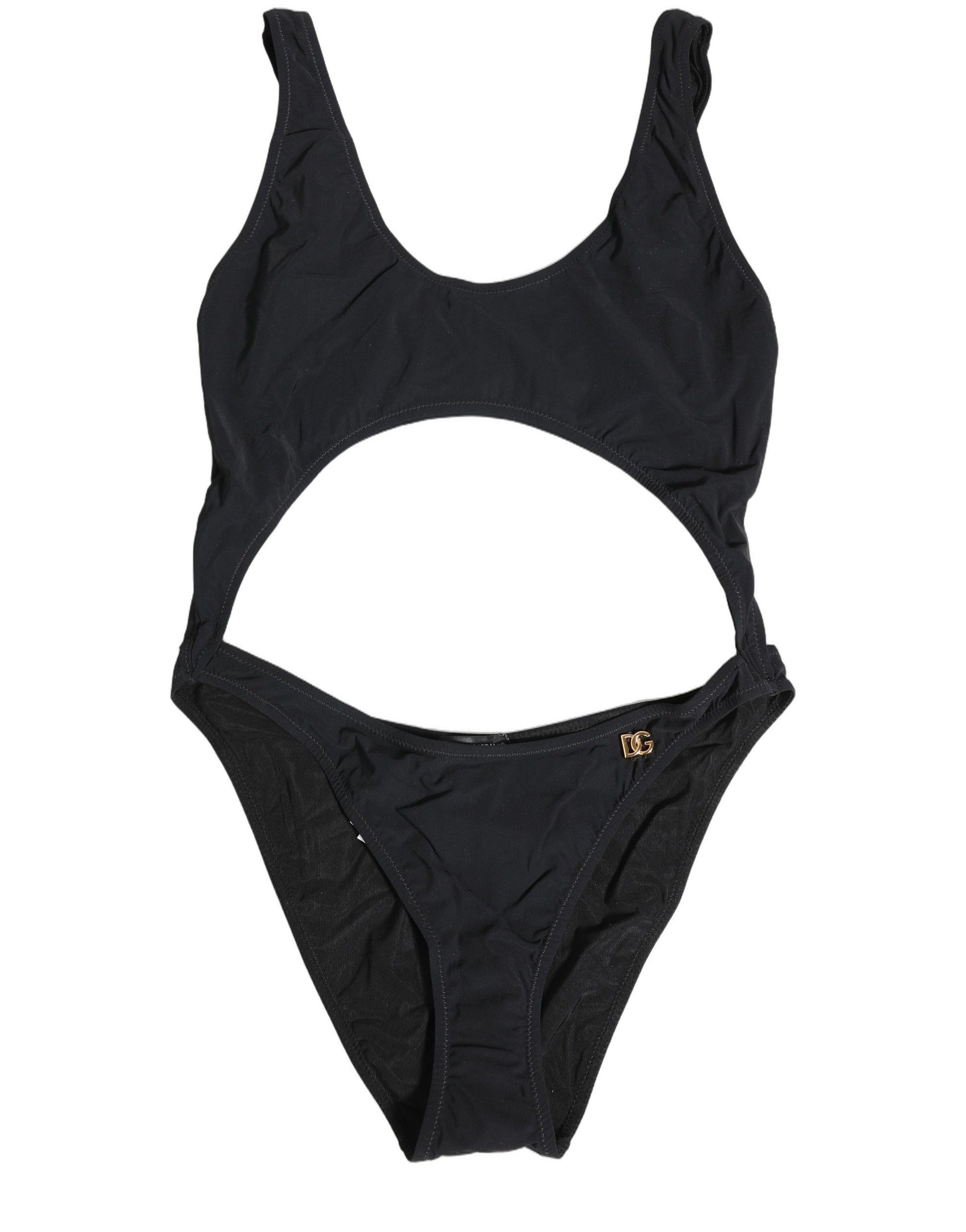 Dolce & Gabbana Black Cutout Logo One Piece Swimsuit Swimwear Dolce & Gabbana