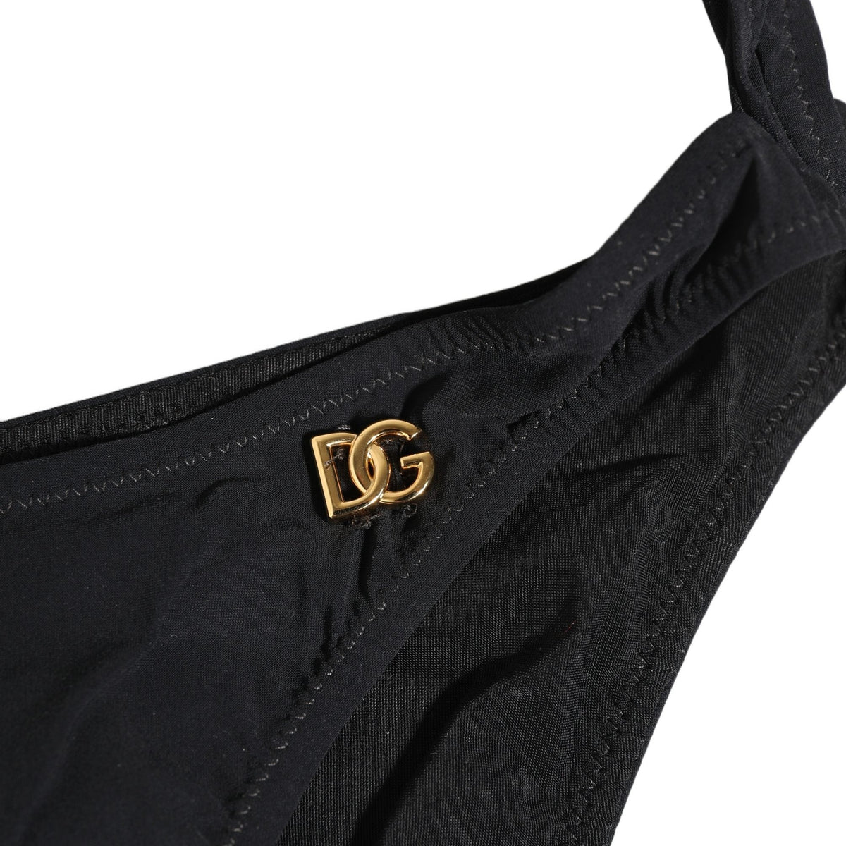 Dolce & Gabbana Black Cutout Logo One Piece Swimsuit Swimwear