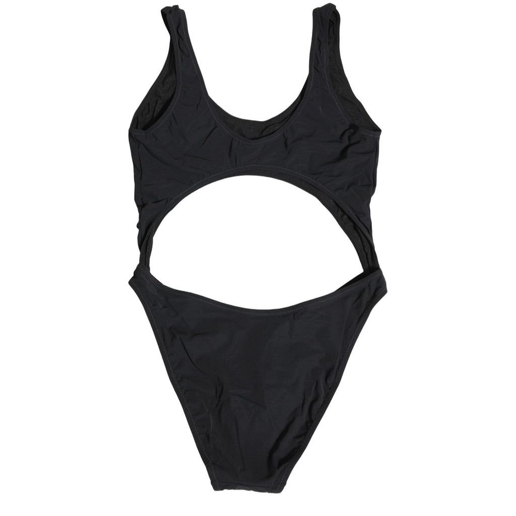 Dolce & Gabbana Black Cutout Logo One Piece Swimsuit Swimwear