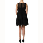 Dolce & Gabbana Black Lace Trim Sleeveless A-line Mini Dress