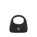 Miu Miu Black Calf Leather Bos Taurus Shoulder Bag