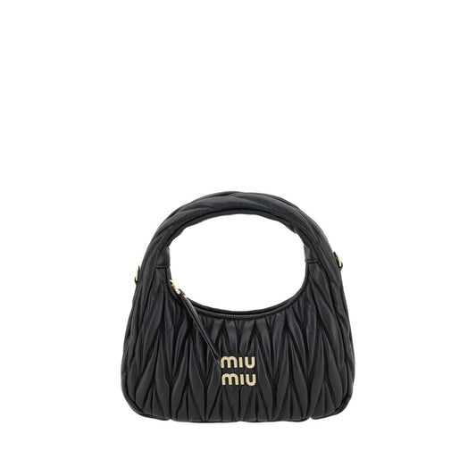 Miu Miu Black Calf Leather Bos Taurus Handbag Miu Miu