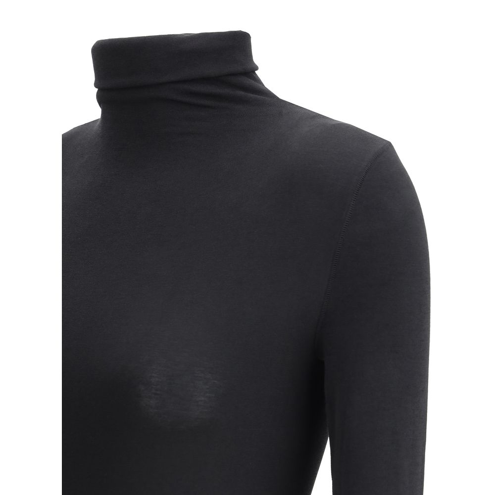 Wolford Black Cotton Bodysuit Wolford