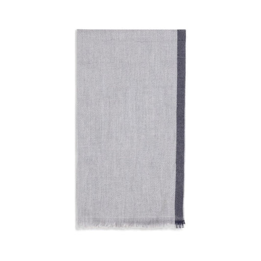 Brunello Cucinelli Gray Cashmere Scarf Brunello Cucinelli