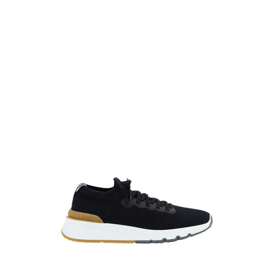 Brunello Cucinelli Black Cotton Athletic Sneakers Brunello Cucinelli