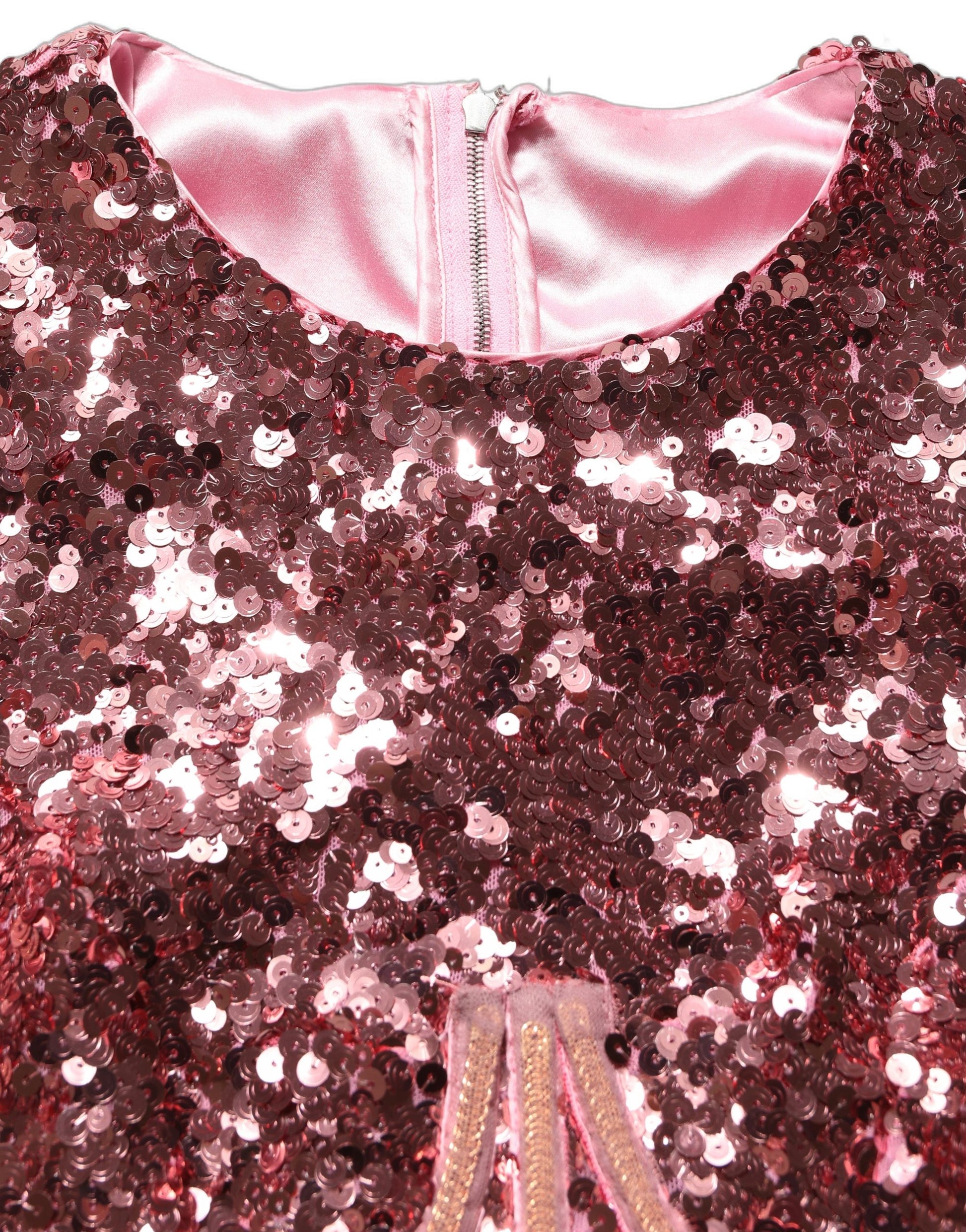 Dolce & Gabbana Pink Long Sequined Corset Detailing Gown Dress Dolce & Gabbana