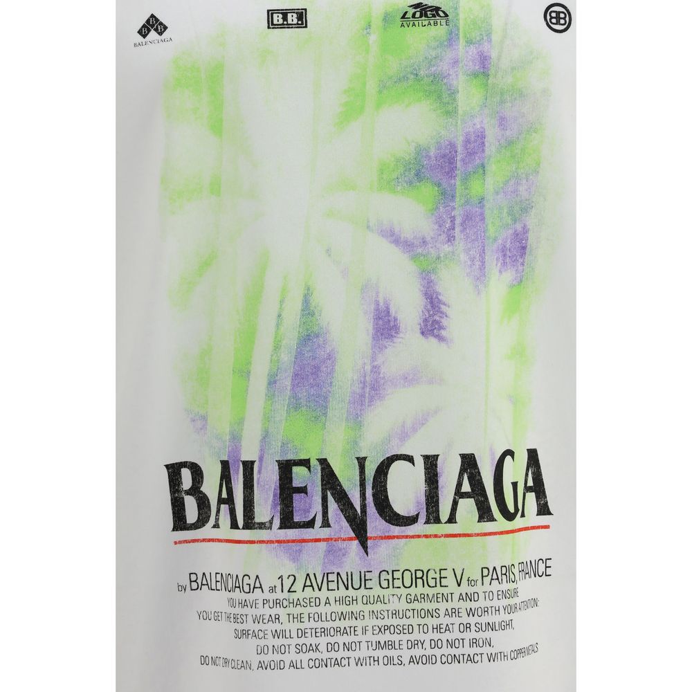 Balenciaga White Cotton T-Shirt Balenciaga