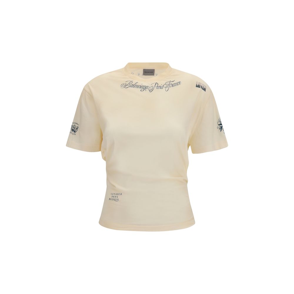 Balenciaga Beige Cotton T-Shirt Balenciaga