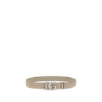 Dolce & Gabbana Gray Calf Leather Bos Taurus Regular Belt Dolce & Gabbana