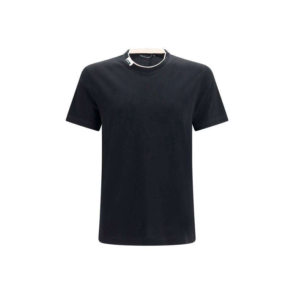 Dolce & Gabbana Black Cotton T-Shirt Dolce & Gabbana