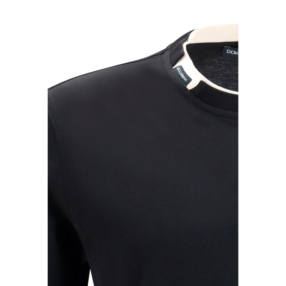 Dolce & Gabbana Black Cotton T-Shirt Dolce & Gabbana