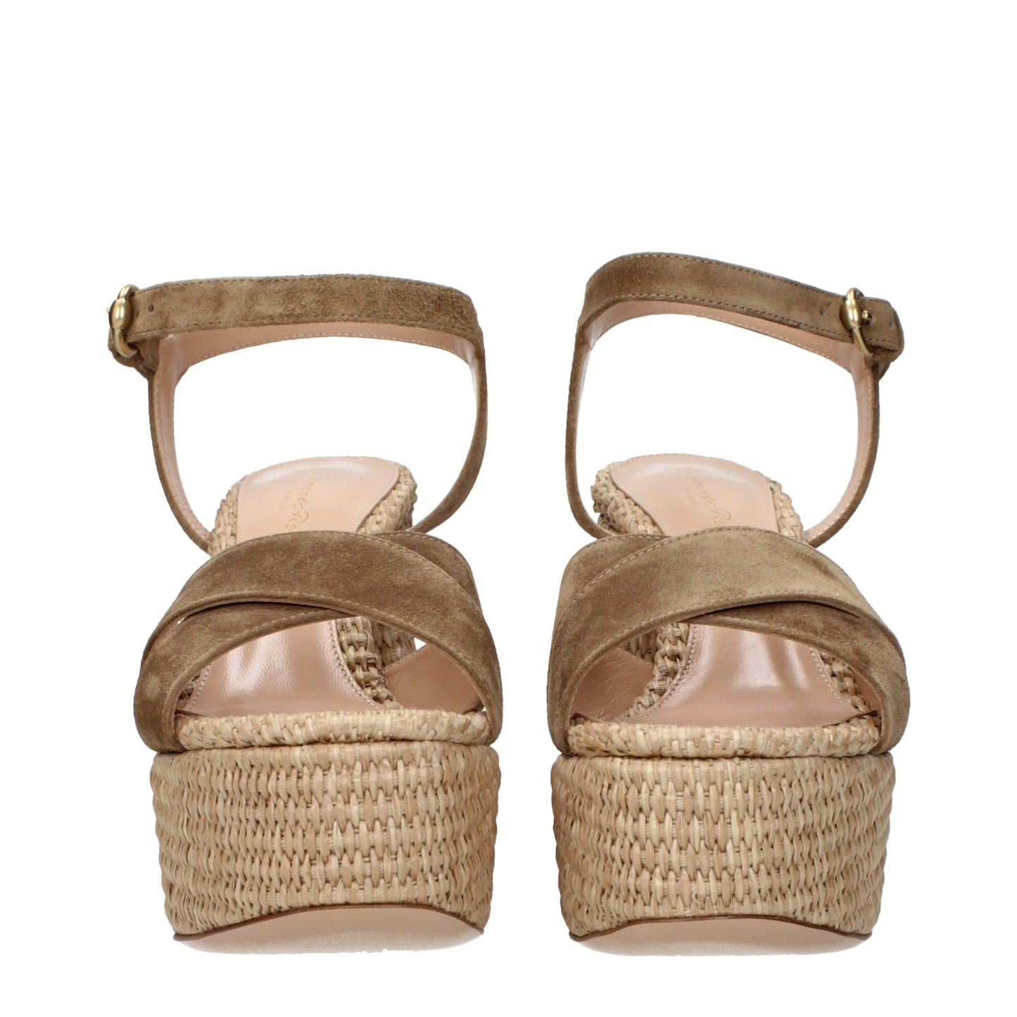 Gianvito Rossi Brown Leather Platform Sandals