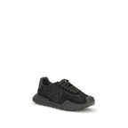 Dolce & Gabbana Black Calf Leather Bos Taurus Chunky Sneakers Dolce & Gabbana
