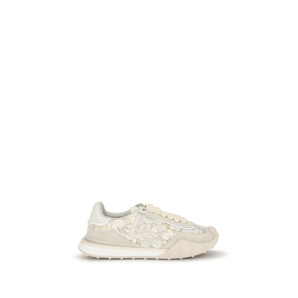 Dolce & Gabbana Beige Calf Leather Bos Taurus Sneakers Dolce & Gabbana