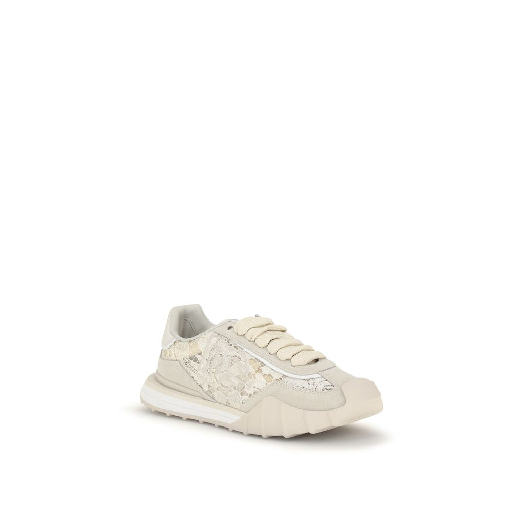 Dolce & Gabbana Beige Calf Leather Bos Taurus Sneakers Dolce & Gabbana