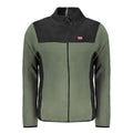Green polyester men's sweater from Norway 1963 featuring a classic crew neck and textured knit design.