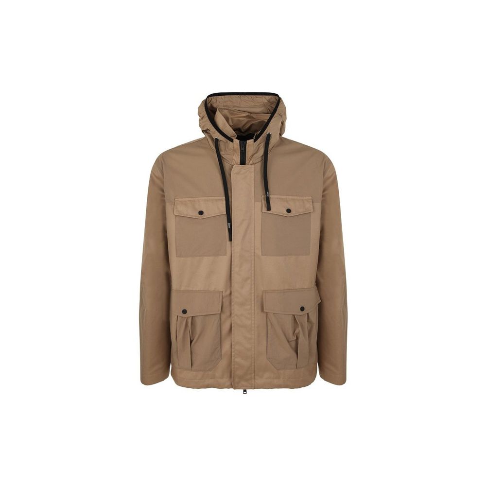Herno Brown Cotton Shell Jacket