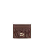 Miu Miu Bordeaux Lamb Ovis Aries Wallet
