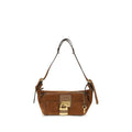 Chloé brown calf leather Bos Taurus shoulder bag with sleek design and gold-tone hardware, featuring a spacious interior and adjustable strap.