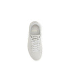 Balmain White Calf Leather Bos Taurus Athletic Sneakers