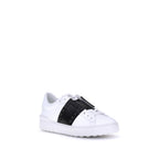 Valentino Garavani White Calf Leather Bos Taurus Low Top Sneakers - Eljoys Fashion 