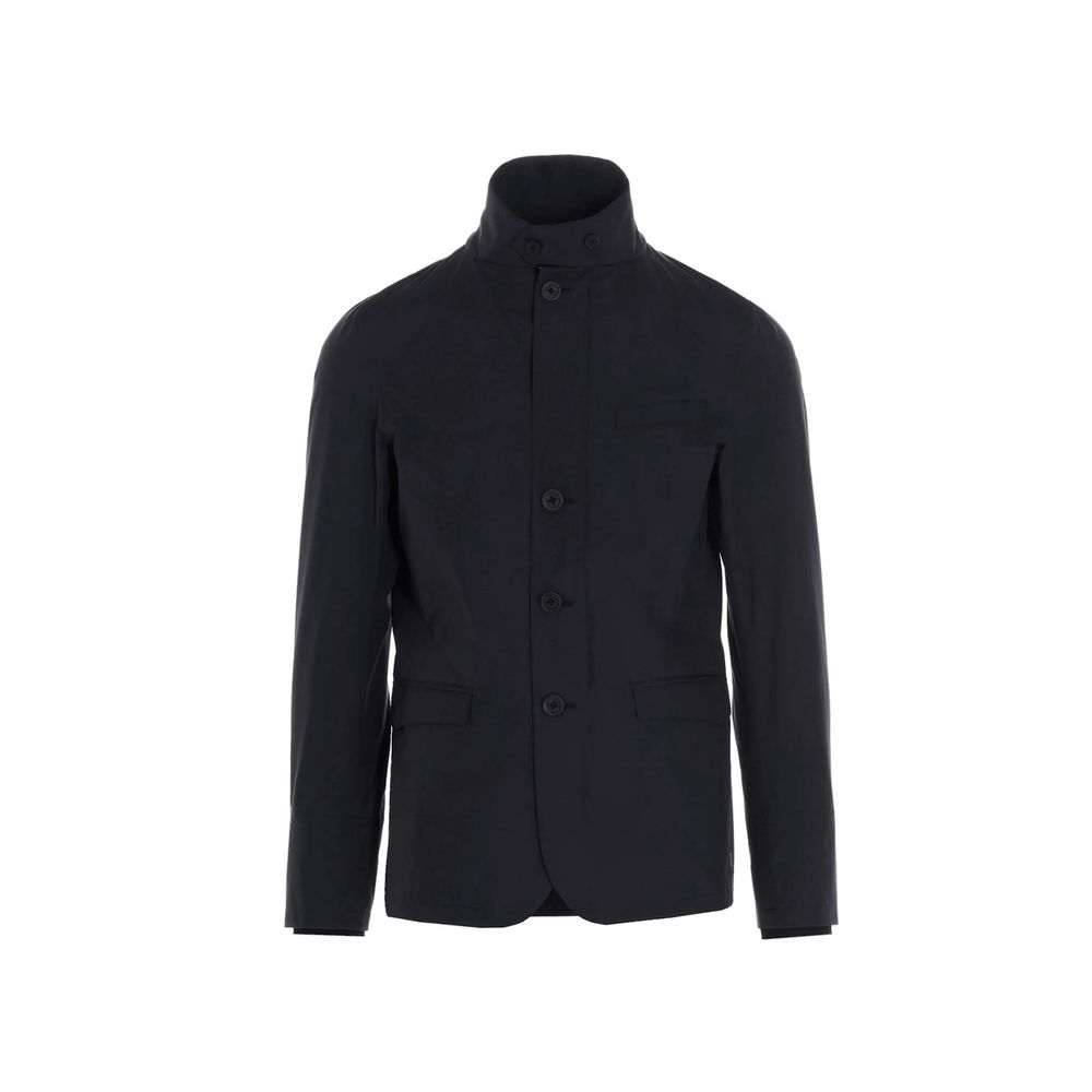 Herno Black Polyester Full-Length Jacket