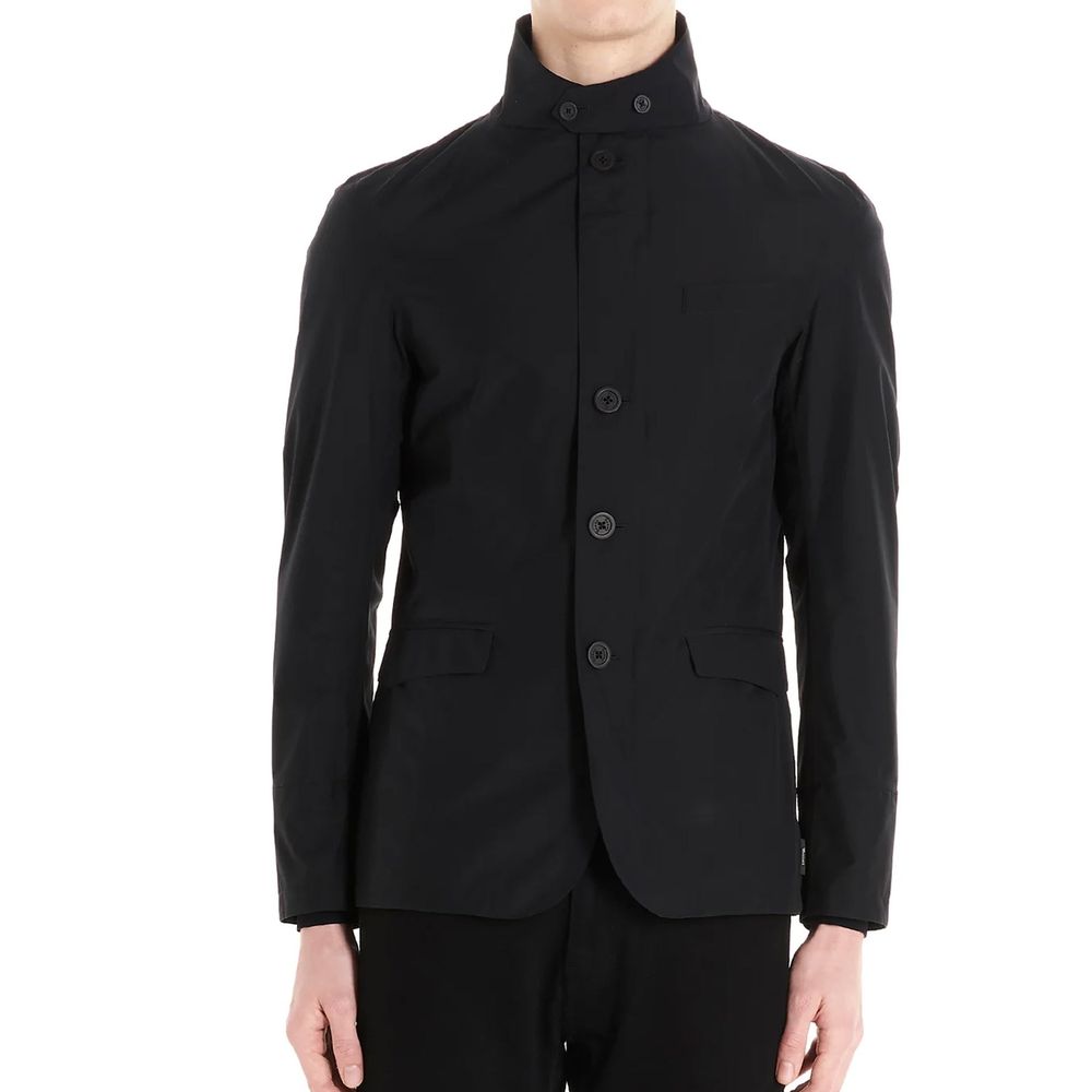 Herno Black Polyester Full-Length Jacket