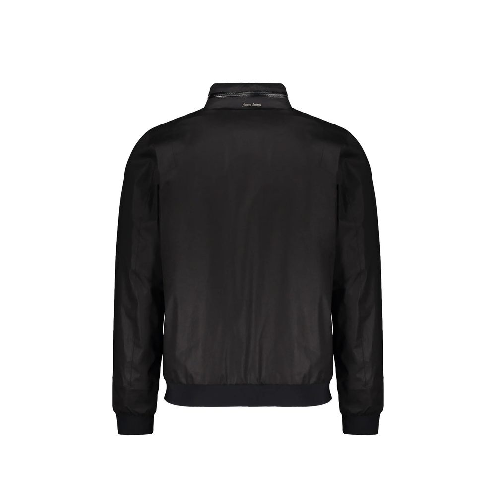 Herno Black Cotton Bomber