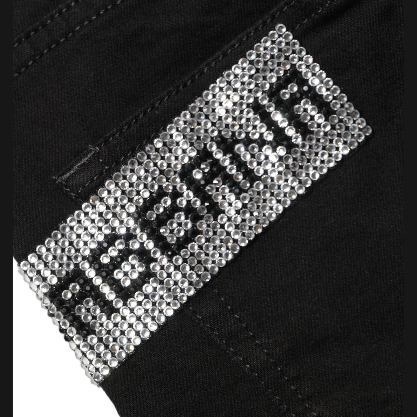 Dolce & Gabbana Black Grace Rhinestone HighWaist Denim Jeans