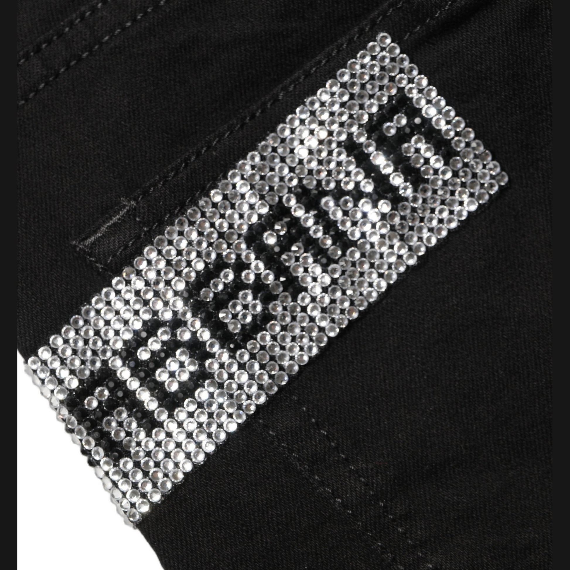 Dolce & Gabbana Black Grace Rhinestone HighWaist Denim Jeans