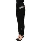 Dolce & Gabbana Black Grace Rhinestone HighWaist Denim Jeans