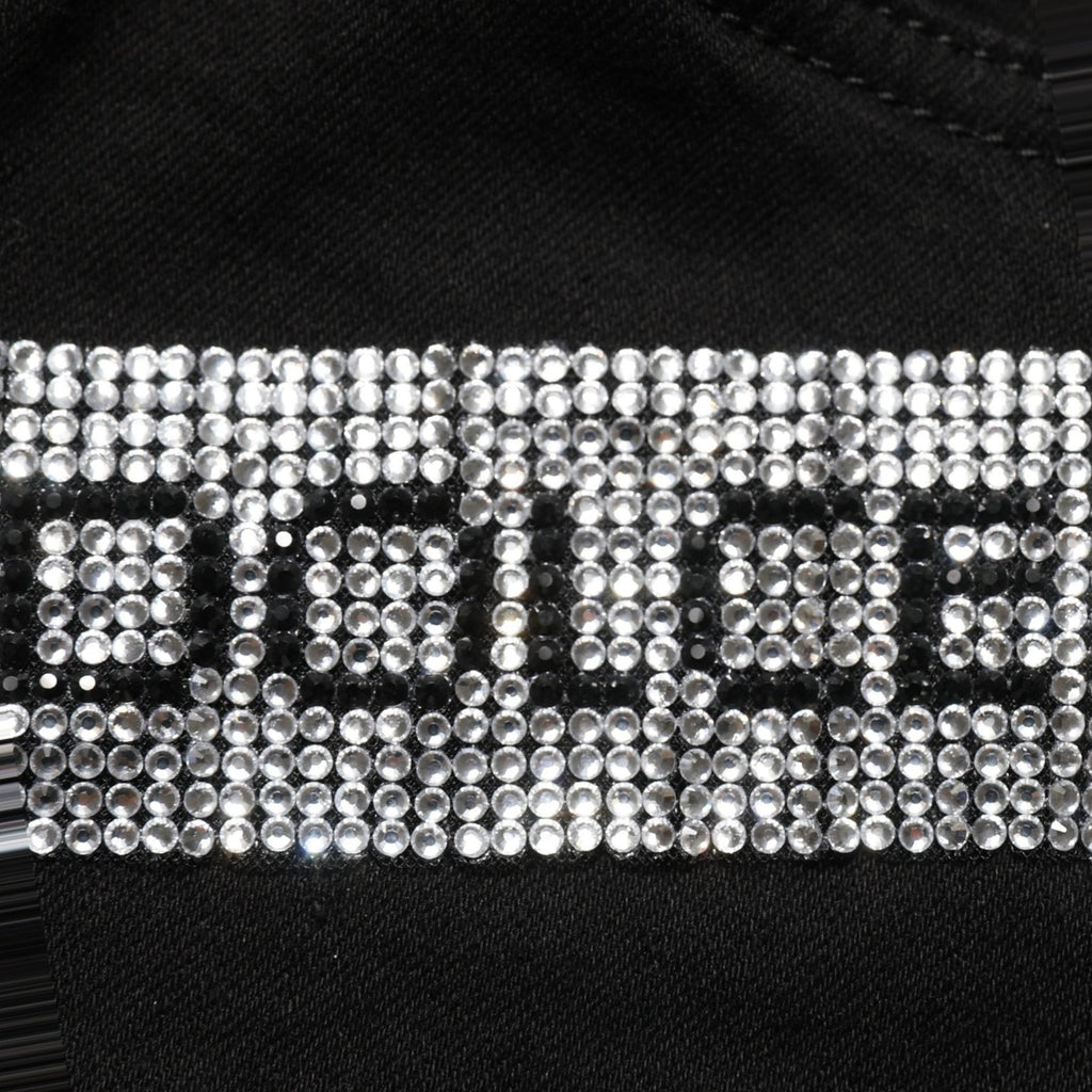 Dolce & Gabbana Black Grace Rhinestone HighWaist Denim Jeans