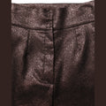 Dolce & Gabbana Metallic Brown High Waist Tapered Leg Pants