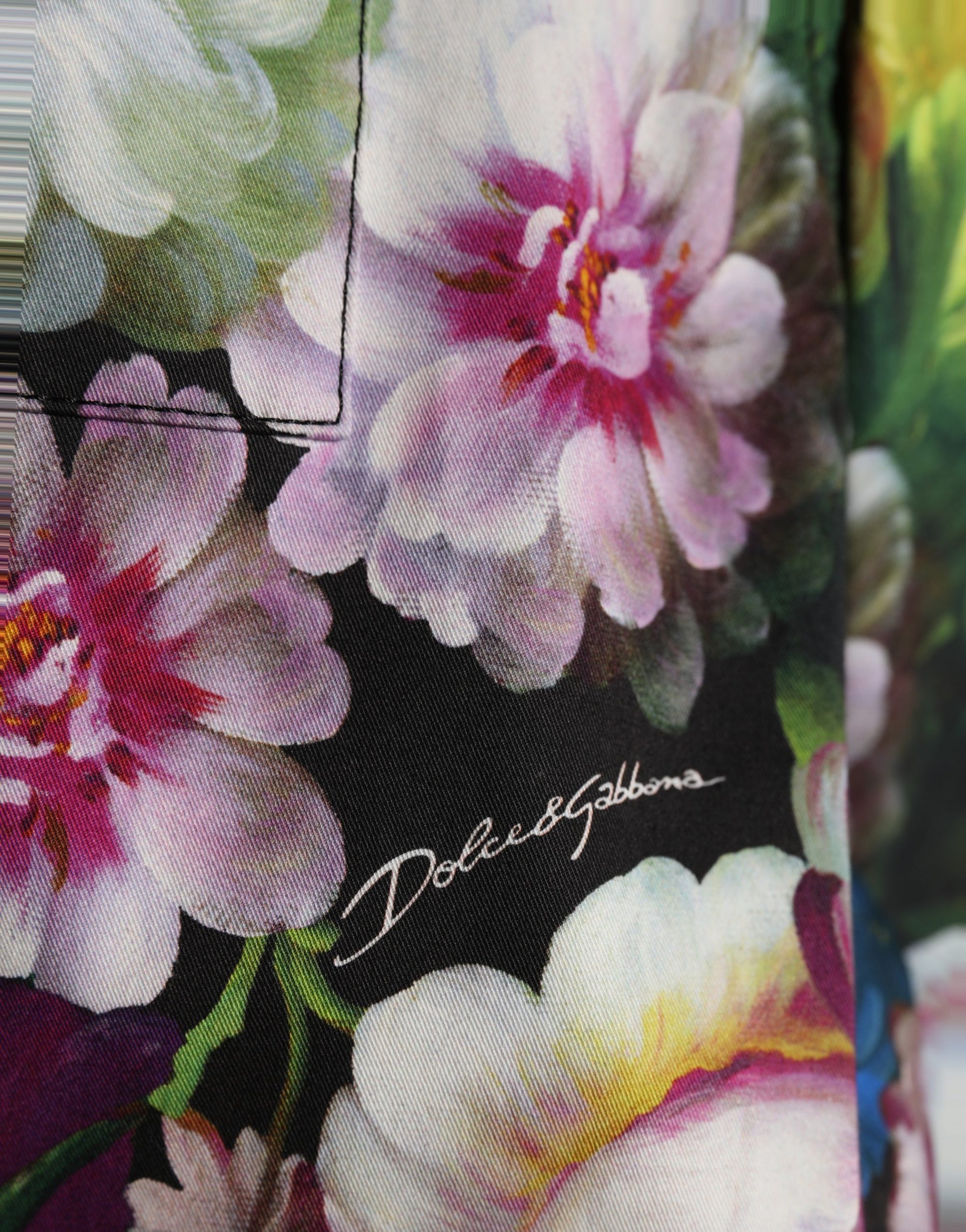 Dolce & Gabbana Multicolor Floral High Waist Wide Leg Pants Dolce & Gabbana