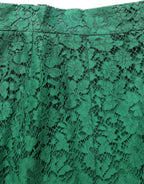 Dolce & Gabbana Green Lace High Waist Mermaid Midi Skirt Dolce & Gabbana