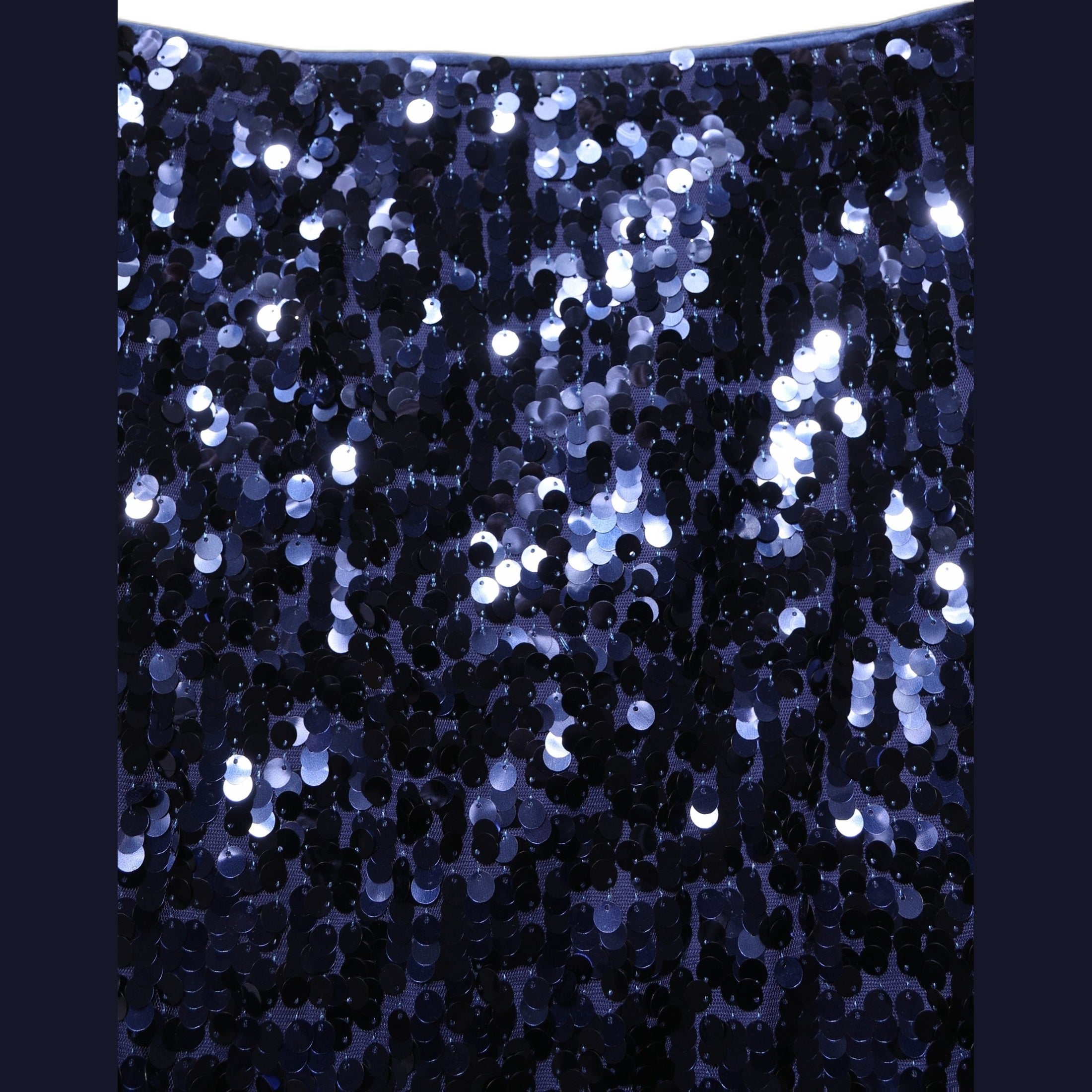Dolce & Gabbana Blue Sequin High Waist PencilCut Midi Skirt Dolce & Gabbana