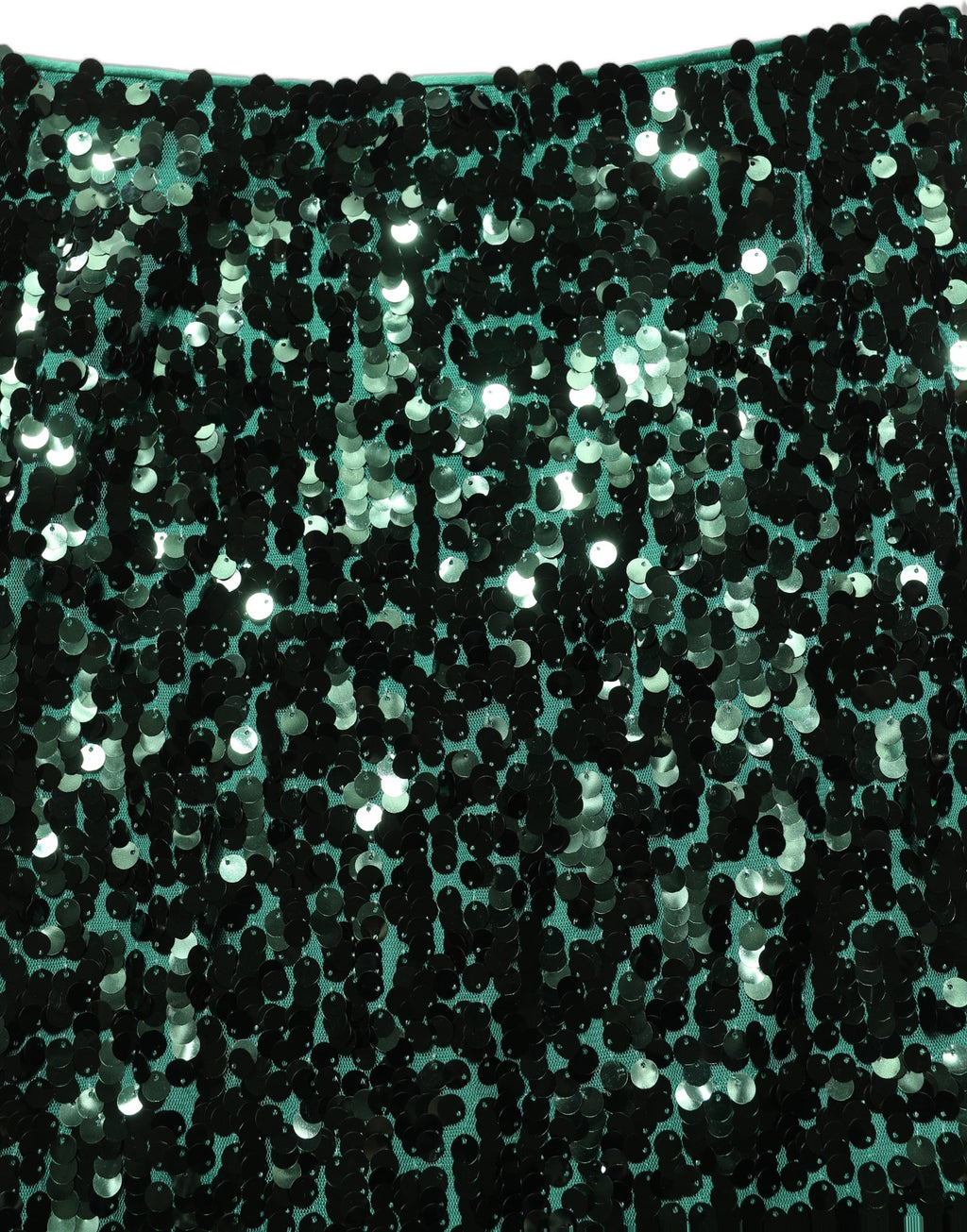 Dolce & Gabbana Green Sequin High Waist Pencil Cut Midi Skirt Dolce & Gabbana