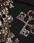 Dolce & Gabbana Black Floral Embellished A-line Mini Skirt Dolce & Gabbana